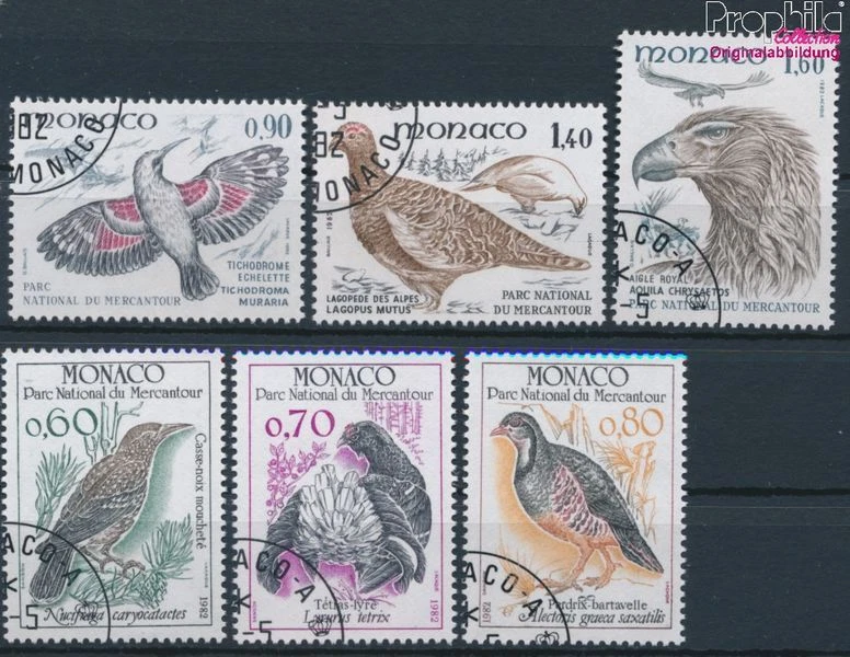 Mónaco 1520-1525 (completa edición) usado 1982 Aves (10194105 - Imagen 1 de 1