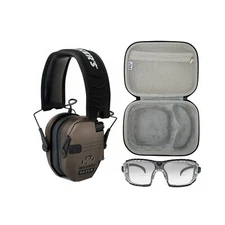 Walkers Razor Slim Electronic Hearing Protection Muff Dark Earth Bundle