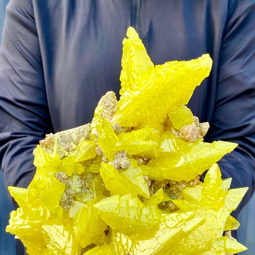 4.9LB Rare yellow sulfur crystal quartz crystal mineral specimen - 第 4/23 張圖片