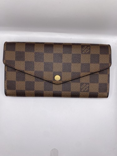 Louis Vuitton Portefeuille Sarah Damier Ebene Long Wallet W/Box