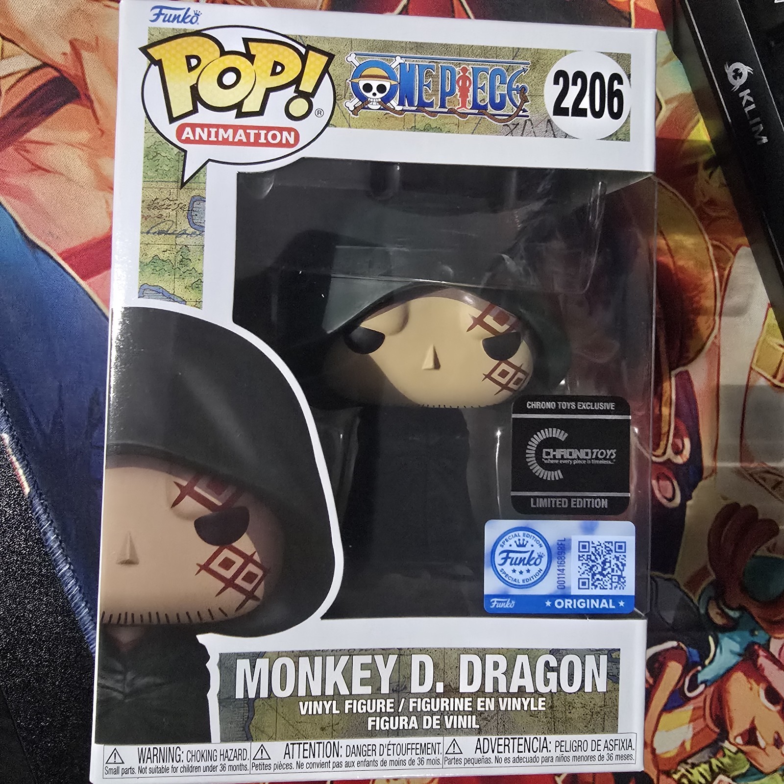 Funko Pop! Monkey D. Dragon #2206 ChronoToys Exclusive W/Protector 
