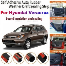 Door Rubber Seal Strips Weather Wind Noise Reduction U For Hyundai Veracruz