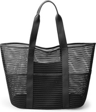 Faltbare Strandtasche XXL Mesh Badetasche Sho...