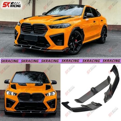 Carbon Fiber/FRP Front Bumper Lip Splitter Spoiler For BMW X6M F96 LCI 2024-2026