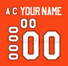 Syracuse Crunch Customized Number Kit For 2010-2014 3rd Orange  Uniform