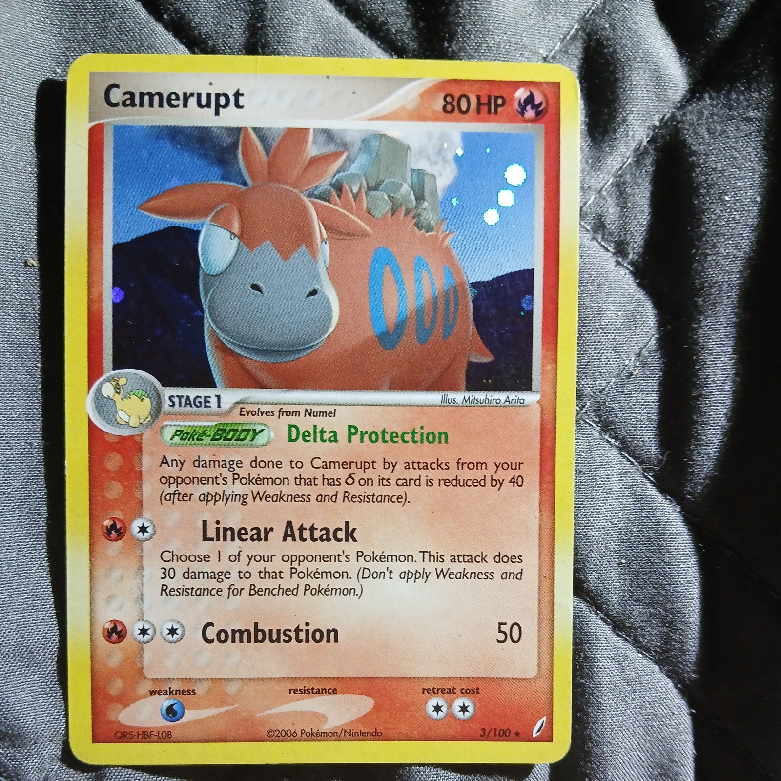 Pokemon Camerupt 3/100 Crystal Guardians LP card Holo