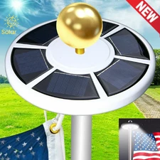 Solar Powered Flag Pole Light 26 LED Auto Active Super Bright Outdoor Waterproof