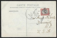 1907 SOMALI COAST Picture Postcard Djibouti to Warwick Rhode Island