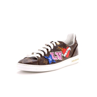 Louis Vuitton Women's FrontRow Sneakers Limited Edition Patches Monogram Canvas