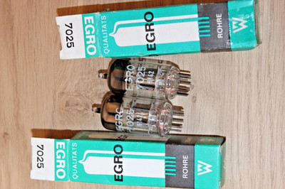 2x 7025 EGRO - NOS - OVP -  ECC83 12AX7 E83CC CV4004 6681 - 1 PAIR