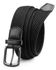 Stretch Belts for Men - Braided Elastic Golf Belt for Men 1 3/8"- Fits Casual...