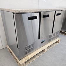 Bench Fridge Triple 3 Door Stainless Granite Top Kitchen Food Prep Commercial...