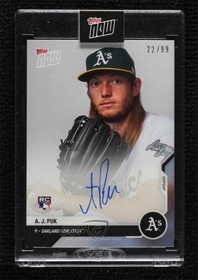 2020 Topps Now Road to Opening Day 22/99 AJ Puk #OD-187A Rookie Auto RC 11ao