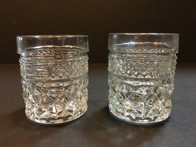 Vintage Anchor Hocking Wexford Shot Glasses Set of 2