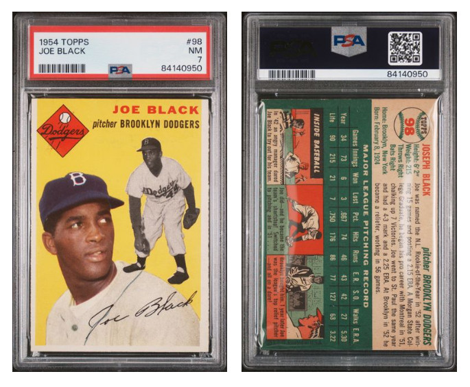 1954 Topps Joe Black #98 PSA 7 NM