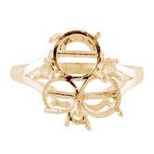 Semi Mount Sterling Silver Ring 2.50MM Round Faceted Cut Party Jewelry