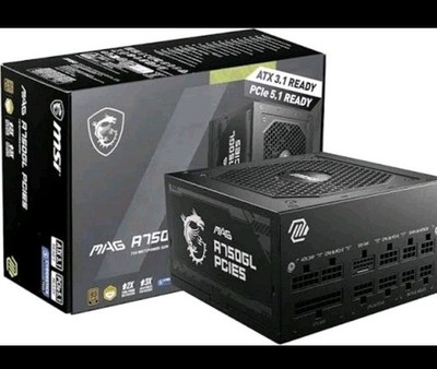 MSI Mag A750GL PCIE5 PSU 750W Fully Modular Power Supply 80+ Gold *SEALED*