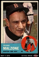 1963 Topps #232 Frank Malzone Red Sox 3 - VG