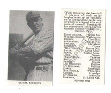 1921 Oxford Confectionery (E253) Reprints - BROOKLYN DODGERS Team Set