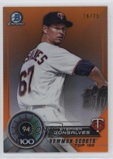 2018 Bowman Scouts' Top 100 Orange Refractor 16/25 Stephen Gonsalves 0nr3