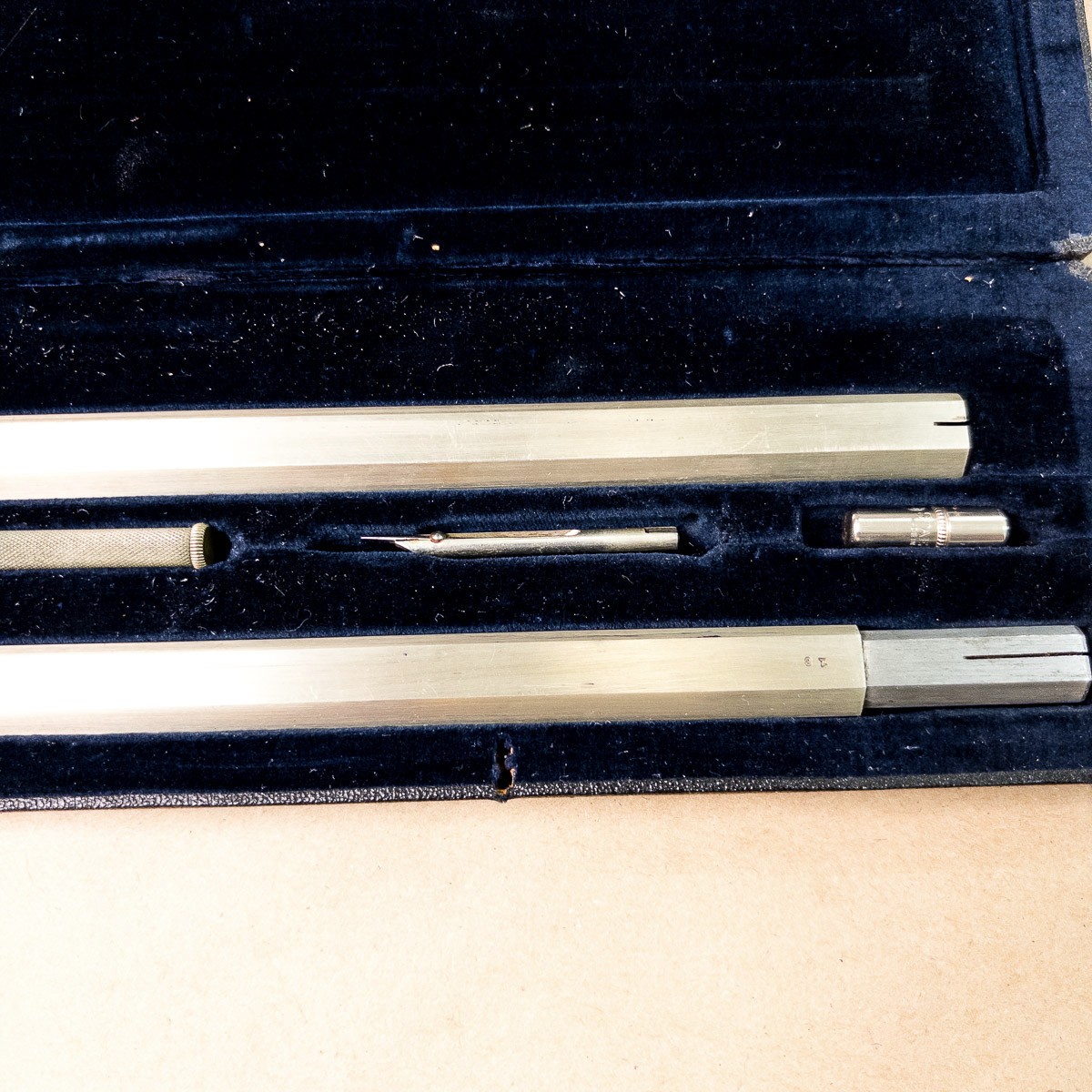 Rare 1910s Wichmann No. 1071 Beam Compass w/ Trammels in Case Vintage Draftsman