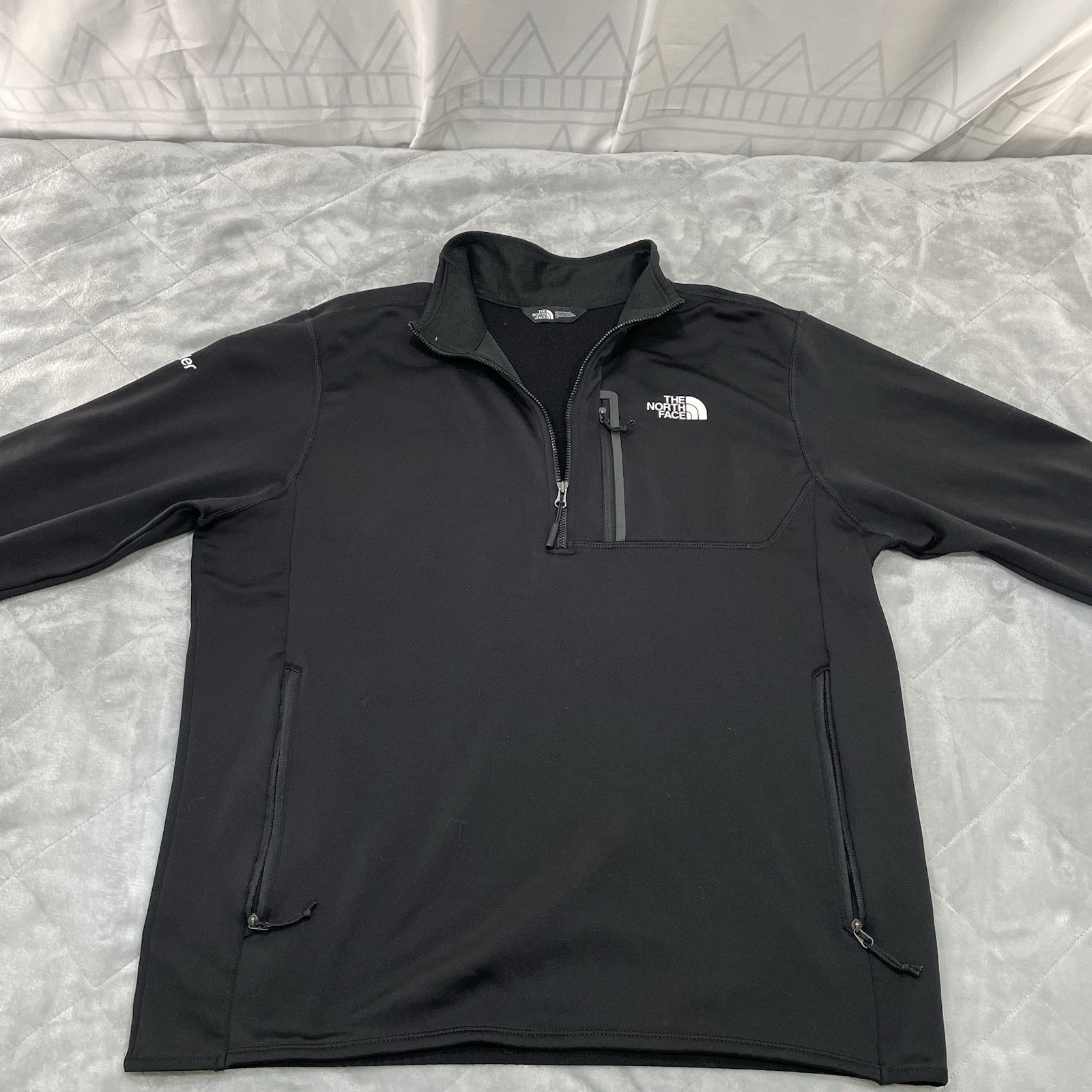 North Face Soft Shell Pullover Quarter Zip Men Si… - image 10