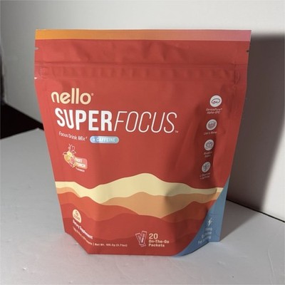 nello SUPERFOCUS Focus Drink Mix Fruit Punch 20 Ct + Caffeine Alpha-GPC