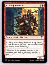 Armory Veteran 130 Adventures in the Forgotten Realms Magic: The Gathering NM