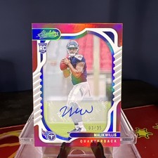 2022 Absolute Spectrum Red Signatures 03/35 Malik Willis #103 Rookie Auto RC