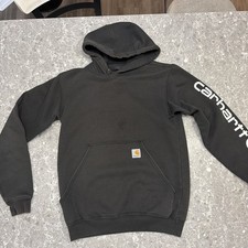 Carhartt Loose Fit Hoodie Mens XS Black Full Zip Hooded Fleece Workwear