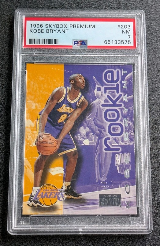 1996 Skybox Premium Kobe Bryant #203 Rookie Card Lakers Legend HoF PSA 7