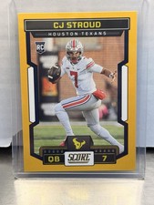 2023 Score - Rookies C.J. Stroud #302 Gold (RC) Texans CJ Rookie Card Houston RC