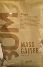 RAW BUM MASS GAINER 12 lb Size ( 20 Servings )  Vanilla  Flavor BEST BY 5/26 5.33 per gallon