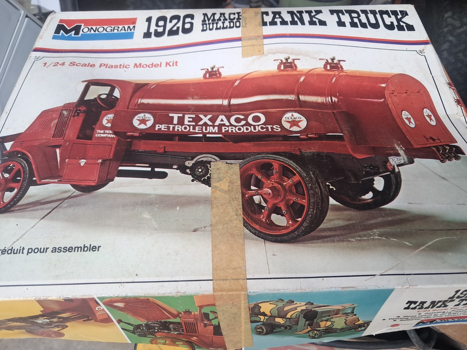 Vtg Monogram 1926 Mack Bulldog Tank Truck 1/24 Scale Model Kit 7539  Open Box