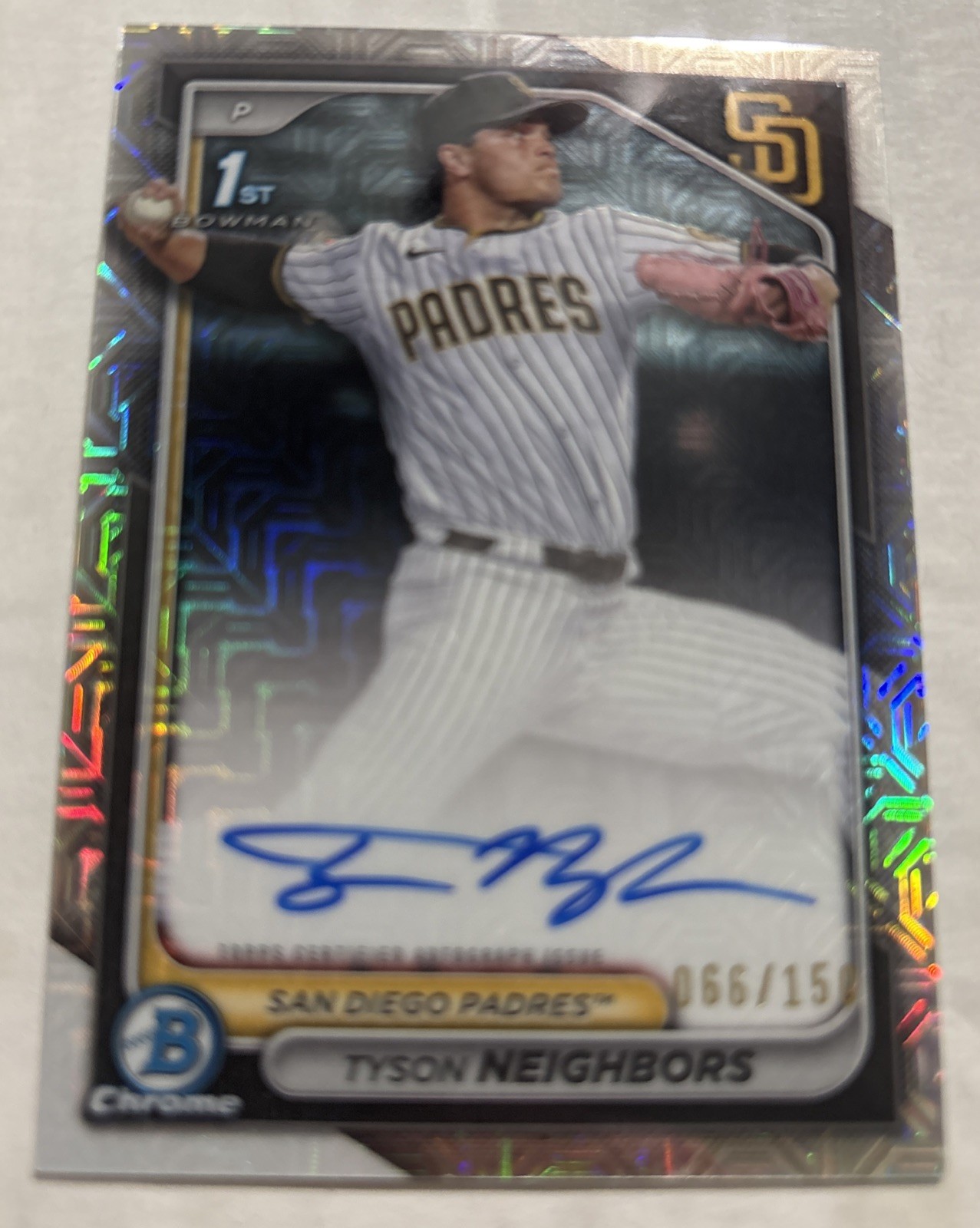 2024 Bowman Draft Chrome Prospect Tyson Neighbors HTA Choice Auto /150 #CPA-TN