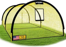 22Ft X 12Ft X 8Ft Baseball Batting Cage Net with Pitching Machine Hole, Portable
