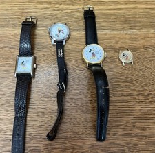 VTG DISNEY MICKEY MOUSE WATCHES Variety BRADLEY Set of 4. Not Tested