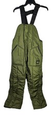 RefrigiWear Olive Green Insulated Bib Overalls Workwear Size XS
