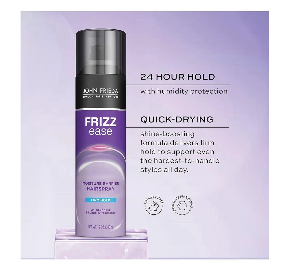 Spray para el cabello John Frieda FRIZZ Easy Moisture Barrier FIRME HOLD 12 oz (paquete de 3) Foto 4 de 4