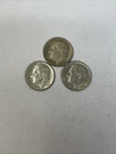 Lot of 3 Silver Roosevelt Dimes – 1964- 1964 D x2