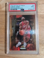 2003-04 UD LeBron James Freshman Season PSA 9 Mint #54 Rookie-Year Card