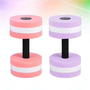 2Pcs Réutilisable Eva Floating Dumbbells Aqua Fitness Barbell Couleurs assorties