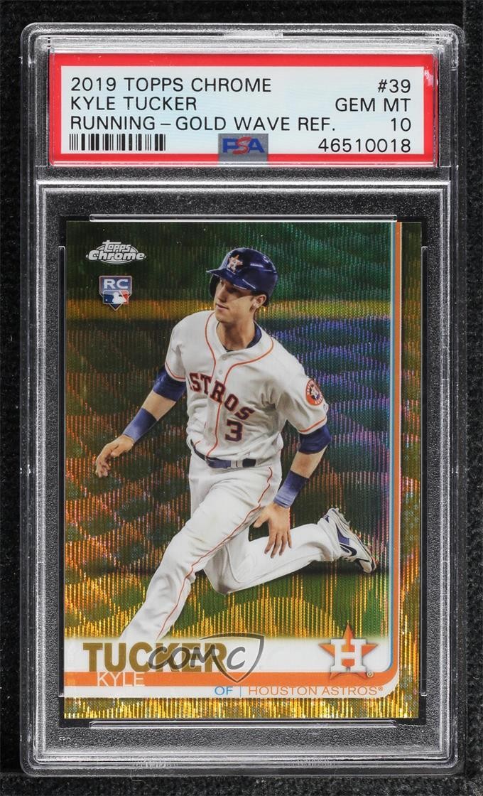 2019 Topps Chrome Gold Wave Refractor 13/50 Kyle Tucker #39 PSA 10 GEM MT v9t