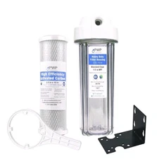 Clear RV Filter Housing with High Efficiency Activated Carbon Filter 2.5X10"