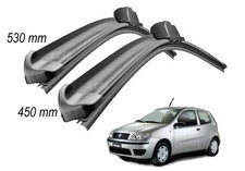 KIT 2 SPAZZOLE TERGICRISTALLO FIAT PUNTO 188 FLAT ANTERIORI 530 mm + 450 mm