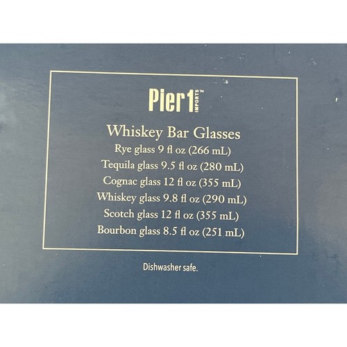 Juego de 6 vasos de barra de whisky PIER 1 - Imagen 6 de 7