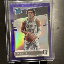 2020-21 Panini Donruss Optic - Rated Rookie Tre Jones #188 Purple Prizm (RC)