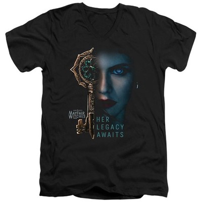 Mayfair Witches Rowan Legacy Unisex Adult V-Neck T Shirt (Small) Black,S-2XL