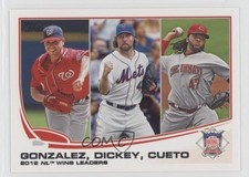 2013 Topps League Leaders Gio Gonzalez RA Dickey Johnny Cueto #287 2u3