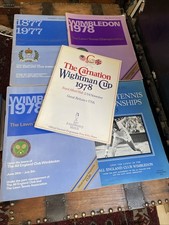 Wimbledon Tennis Programme Collection 1977 1978 1975 Wightman Cup Carnation FH